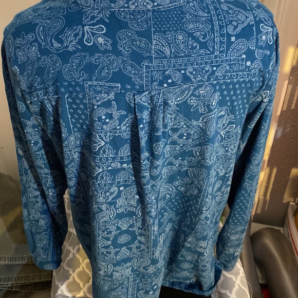 Style & Co pull over top/ blouse size 2X has 5 buttons half way up. 100% cotton - Picture 7 of 12